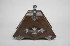 Dr C Dresser Attri, Aesthetic Movement Walnut Coal Scuttle with Stylized Mounts - Thumbnail 2