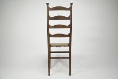 Liberty & Co. Style of Cfa Voysey. a Pair of Oak Rush Seat Ladderback Armchairs - Thumbnail 29