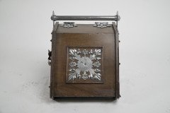 Dr C Dresser Attri, Aesthetic Movement Walnut Coal Scuttle with Stylized Mounts - Thumbnail 4