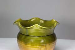 Bretby. a Large English Arts and Crafts Planter with Green Fading to Yellow Body - Thumbnail 13