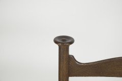 Liberty & Co. Style of Cfa Voysey. a Pair of Oak Rush Seat Ladderback Armchairs - Thumbnail 31