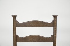 Liberty & Co. Style of Cfa Voysey. a Pair of Oak Rush Seat Ladderback Armchairs - Thumbnail 33