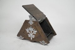 Dr C Dresser Attri, Aesthetic Movement Walnut Coal Scuttle with Stylized Mounts - Thumbnail 8