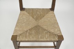 Liberty & Co. Style of Cfa Voysey. a Pair of Oak Rush Seat Ladderback Armchairs - Thumbnail 34