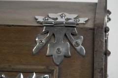 Dr C Dresser Attri, Aesthetic Movement Walnut Coal Scuttle with Stylized Mounts - Thumbnail 10