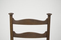 Liberty & Co. Style of Cfa Voysey. a Pair of Oak Rush Seat Ladderback Armchairs - Thumbnail 39