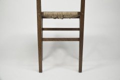 Liberty & Co. Style of Cfa Voysey. a Pair of Oak Rush Seat Ladderback Armchairs - Thumbnail 40