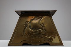 Margaret Gilmour, Attr. an Arts & Crafts Brass Planter Depicting a Galleon - Thumbnail 7