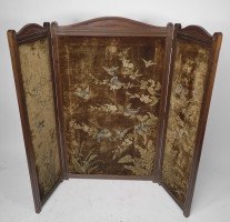 Bruce Talbert An Aesthetic Movement Three-Fold Screen with Birds Amongst Blossom - Thumbnail 3
