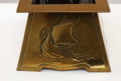 Margaret Gilmour, Attr. an Arts & Crafts Brass Planter Depicting a Galleon - Thumbnail 14