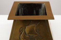 Margaret Gilmour, Attr. an Arts & Crafts Brass Planter Depicting a Galleon - Thumbnail 15