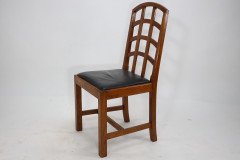 Ambrose Heal for Heal's. An Arts and Crafts Oak Lattice Back Desk Chair - Thumbnail 5
