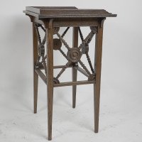 Jas Shoolbred a Gothic Revival Oak Side Table with Upper Gallery - Thumbnail 2
