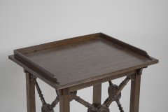 Jas Shoolbred a Gothic Revival Oak Side Table with Upper Gallery - Thumbnail 5