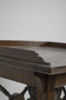 Jas Shoolbred a Gothic Revival Oak Side Table with Upper Gallery - Thumbnail 8