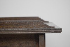 Jas Shoolbred a Gothic Revival Oak Side Table with Upper Gallery - Thumbnail 9
