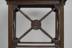 Jas Shoolbred a Gothic Revival Oak Side Table with Upper Gallery - Thumbnail 5
