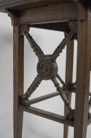 Jas Shoolbred a Gothic Revival Oak Side Table with Upper Gallery - Thumbnail 6