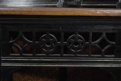 An Aesthetic Movement Part Ebonized Side Cabinet with Carved and Gilt Sunflower Florets - Thumbnail 13