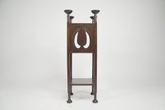 William James Neatby Attr an Arts & Crafts Glasgow Style Mahogany Plant Stand - Thumbnail 6
