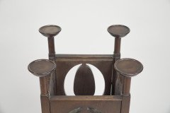 William James Neatby Attr an Arts & Crafts Glasgow Style Mahogany Plant Stand - Thumbnail 7