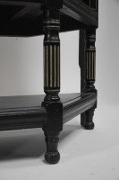 An Aesthetic Movement Part Ebonized Side Cabinet with Carved and Gilt Sunflower Florets - Thumbnail 15