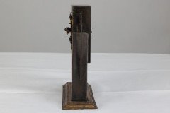 Glasgow School Patinated Brass Clock with Mother- Of- Pearl Inlaid Square Details - Thumbnail 2