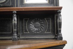 An Aesthetic Movement Part Ebonized Side Cabinet with Carved and Gilt Sunflower Florets - Thumbnail 16