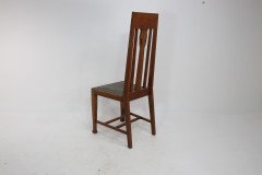 Set of Twelve Arts & Crafts Glasgow School Oak Dining Chairs with Tulip Details - Thumbnail 6