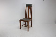 Set of Twelve Arts & Crafts Glasgow School Oak Dining Chairs with Tulip Details - Thumbnail 8