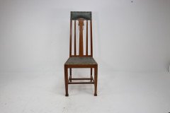 Set of Twelve Arts & Crafts Glasgow School Oak Dining Chairs with Tulip Details - Thumbnail 10