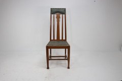 Set of Twelve Arts & Crafts Glasgow School Oak Dining Chairs with Tulip Details - Thumbnail 11