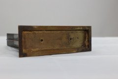 Glasgow School Patinated Brass Clock with Mother- Of- Pearl Inlaid Square Details - Thumbnail 14