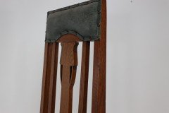 Set of Twelve Arts & Crafts Glasgow School Oak Dining Chairs with Tulip Details - Thumbnail 13