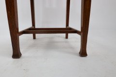 Set of Twelve Arts & Crafts Glasgow School Oak Dining Chairs with Tulip Details - Thumbnail 14