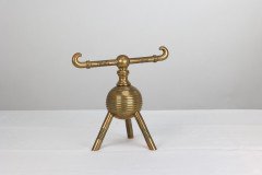 Christopher Dresser for Benham & Froud – Aesthetic Movement Brass Fire Dogs - Thumbnail 6