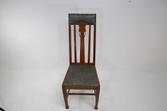 Set of Twelve Arts & Crafts Glasgow School Oak Dining Chairs with Tulip Details - Thumbnail 18