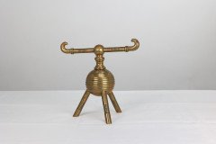 Dr Christopher Dresser for Benham and Froud. a Pair of Brass Fire Dogs - Thumbnail 7