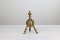 Christopher Dresser for Benham & Froud – Aesthetic Movement Brass Fire Dogs - Thumbnail 8