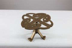 Margaret Gilmour (attributed). a Good Glasgow School Brass Trivet with Celtic Details - Thumbnail 4