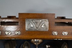 W Mf. a Stunning Rare Cutlery Service for 12 Persons in Original Stylised Secessionist Oak Cabinet - Thumbnail 7