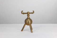 Christopher Dresser for Benham & Froud – Aesthetic Movement Brass Fire Dogs - Thumbnail 9