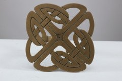 Margaret Gilmour (attributed). a Good Glasgow School Brass Trivet with Celtic Details - Thumbnail 6