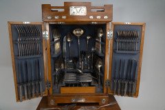 W Mf. a Stunning Rare Cutlery Service for 12 Persons in Original Stylised Secessionist Oak Cabinet - Thumbnail 10