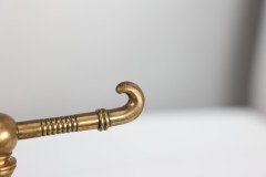 Christopher Dresser for Benham & Froud – Aesthetic Movement Brass Fire Dogs - Thumbnail 13