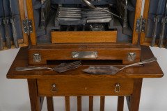 W Mf. a Stunning Rare Cutlery Service for 12 Persons in Original Stylised Secessionist Oak Cabinet - Thumbnail 11