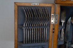 W Mf. a Stunning Rare Cutlery Service for 12 Persons in Original Stylised Secessionist Oak Cabinet - Thumbnail 17