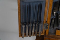 W Mf. a Stunning Rare Cutlery Service for 12 Persons in Original Stylised Secessionist Oak Cabinet - Thumbnail 18
