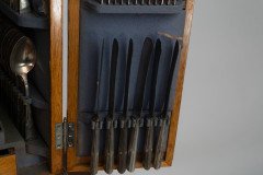 W Mf. a Stunning Rare Cutlery Service for 12 Persons in Original Stylised Secessionist Oak Cabinet - Thumbnail 19