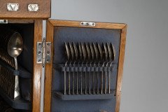 W Mf. a Stunning Rare Cutlery Service for 12 Persons in Original Stylised Secessionist Oak Cabinet - Thumbnail 20